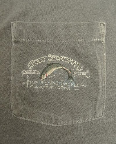 画像3: 90'S RALPH LAUREN "POLO COUNTRY" シングルステッチ ポケット付き 半袖 Tシャツ ブラック USA製 (VINTAGE)