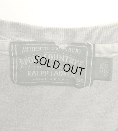 画像2: 90'S RALPH LAUREN "POLO COUNTRY" シングルステッチ ポケット付き 半袖 Tシャツ ブラック USA製 (VINTAGE)