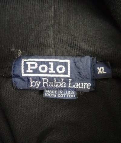 画像2: 90'S RALPH LAUREN 鹿の子 タートルネック 長袖 Tシャツ ブラック USA製 (VINTAGE)
