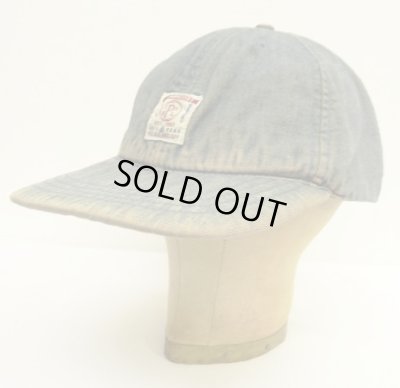 画像1: 90'S RALPH LAUREN "POLO SPORT" デニム ベースボールキャップ インディゴ (VINTAGE)