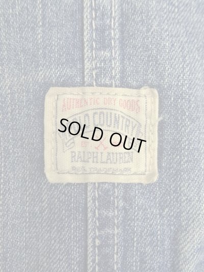 画像3: RALPH LAUREN "POLO COUNTRY" 月桂樹ボタン デニム カバーオール インディゴ (USED)