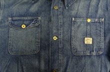 他の写真2: RALPH LAUREN "POLO COUNTRY" 月桂樹ボタン デニム カバーオール インディゴ (USED)