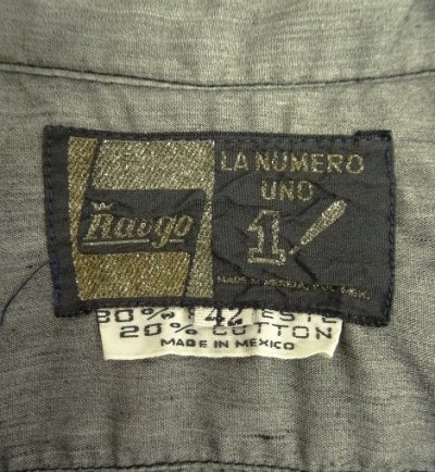 画像2: GUAYABERA SHIRT オープンカラー 半袖 キューバシャツ 後染めブラック (VINTAGE)
