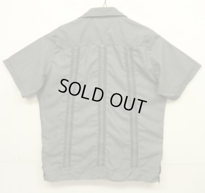 画像3: GUAYABERA SHIRT オープンカラー 半袖 キューバシャツ 後染めブラック (VINTAGE)