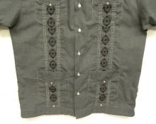 他の写真3: GUAYABERA SHIRT オープンカラー 半袖 キューバシャツ 後染めブラック (VINTAGE)