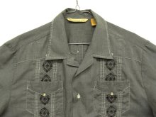 他の写真1: GUAYABERA SHIRT オープンカラー 半袖 キューバシャツ 後染めブラック (VINTAGE)