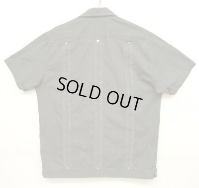 画像3: GUAYABERA SHIRT オープンカラー 半袖 キューバシャツ 後染めブラック (VINTAGE)