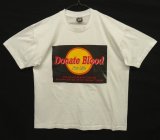 90'S DONATE BLOOD シングルステッチ 半袖 Tシャツ ホワイト USA製 (VINTAGE)
