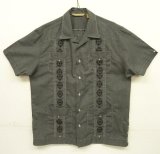 GUAYABERA SHIRT オープンカラー 半袖 キューバシャツ 後染めブラック (VINTAGE)