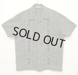 GUAYABERA SHIRT オープンカラー 半袖 キューバシャツ 後染めブラック (VINTAGE)