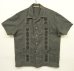 画像1: GUAYABERA SHIRT オープンカラー 半袖 キューバシャツ 後染めブラック (VINTAGE) (1)