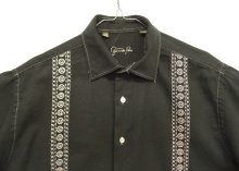 他の写真1: GUAYABERA SHIRT 半袖 キューバシャツ 後染めブラック (VINTAGE)