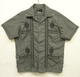 GUAYABERA SHIRT オープンカラー 半袖 キューバシャツ 後染めブラック (VINTAGE)