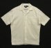 画像1: 90'S RALPH LAUREN "CHAUNCEY" コットン 半袖 オープンカラーシャツ ホワイト (VINTAGE) (1)
