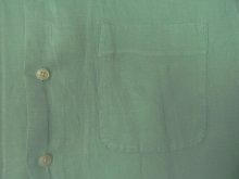 他の写真2: 90'S RALPH LAUREN "CALDWELL" シルク/リネン 裾ロゴ 半袖 オープンカラーシャツ ミントグリーン (VINTAGE)