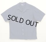 90'S RALPH LAUREN リネン/コットン ロゴ無し 半袖 オープンカラーシャツ ネイビー (VINTAGE)