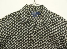 他の写真1: 90'S RALPH LAUREN "ADAMS" コットン 半袖 オープンカラーシャツ ブラック/ホワイト 小花柄 (VINTAGE)