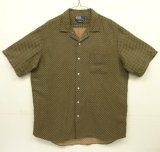 90'S RALPH LAUREN "BONNARD" シルク/リネン 半袖 オープンカラーシャツ 総柄 (VINTAGE)