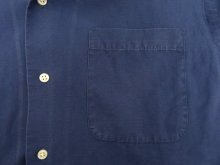 他の写真2: 90'S RALPH LAUREN リネン/コットン ロゴ無し 半袖 オープンカラーシャツ ネイビー (VINTAGE)