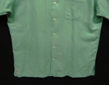 他の写真3: 90'S RALPH LAUREN "CALDWELL" シルク/リネン 裾ロゴ 半袖 オープンカラーシャツ ミントグリーン (VINTAGE)