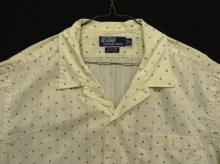 他の写真1: 90'S RALPH LAUREN "CLAYTON" コットン 半袖 オープンカラーシャツ オフホワイトベース/小紋柄 (VINTAGE)