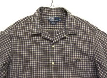 他の写真1: 90'S RALPH LAUREN "ADAMS" コットン 半袖 オープンカラーシャツ チェック柄 (VINTAGE)