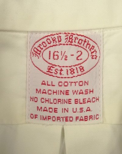 画像2: 90'S BROOKS BROTHERS ポプリン レギュラーカラーシャツ ホワイト USA製 (VINTAGE)