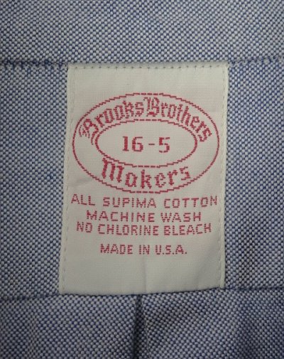 画像2: 80'S BROOKS BROTHERS "MAKERS" オックスフォード BDシャツ ブルー USA製 (VINTAGE)
