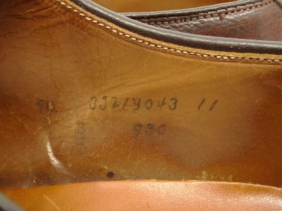画像2: ALDEN 930 グレインレザー プレーントゥシューズ ブラウン USA製 (USED)