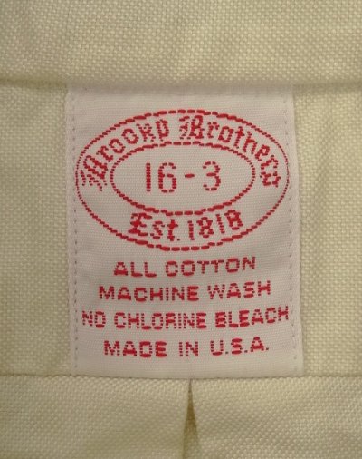 画像2: 80'S BROOKS BROTHERS オックスフォード BDシャツ 生成り USA製 (VINTAGE)
