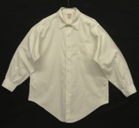 90'S BROOKS BROTHERS ポプリン レギュラーカラーシャツ ホワイト USA製 (VINTAGE)