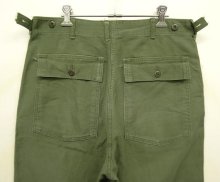 他の写真3: 60'S アメリカ軍 US ARMY "OG107" 初期モデル コットンサテン 平ボタン ベイカーパンツ W34L33 (VINTAGE)