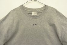 他の写真1: 00'S NIKE 銀タグ SWOOSHセンターロゴ刺繍 長袖 Tシャツ グレー (VINTAGE)