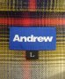 画像2: ANDREW フルジップ 長袖 シャツ オンブレチェック (USED) (2)