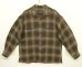 画像1: 90'S J.CREW 旧タグ レーヨン 長袖 オープンカラーシャツ オンブレチェック (VINTAGE) (1)
