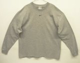 00'S NIKE 銀タグ SWOOSHセンターロゴ刺繍 長袖 Tシャツ グレー (VINTAGE)