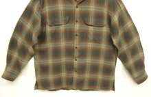 他の写真3: 90'S J.CREW 旧タグ レーヨン 長袖 オープンカラーシャツ オンブレチェック (VINTAGE)