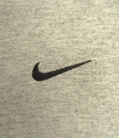 画像3: 00'S NIKE 銀タグ SWOOSHセンターロゴ刺繍 長袖 Tシャツ グレー (VINTAGE)
