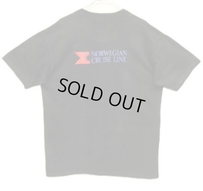 画像4: 90'S NORWEGIAN CRUISE LINE シングルステッチ 両面プリント 半袖 Tシャツ ダークネイビー USA製 (VINTAGE)