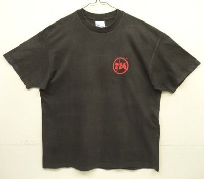 画像1: 90'S SAN DIEGO TRUST & SAVINGS BANK シングルステッチ 両面プリント 半袖 Tシャツ フェードブラック USA製 (VINTAGE)