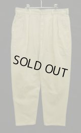 90'S RALPH LAUREN "ボックスロゴ" ツープリーツ チノパンツ ベージュ USA製 (VINTAGE)