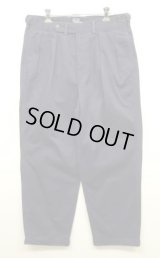 90'S RALPH LAUREN アジャスター付き ツープリーツ チノパンツ ネイビー USA製 (VINTAGE)