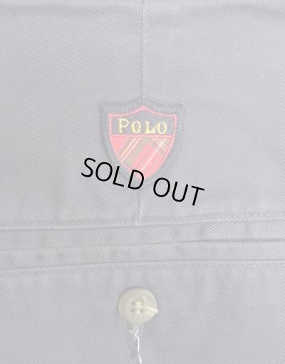 画像5: 90'S RALPH LAUREN アジャスター付き ツープリーツ チノパンツ ネイビー USA製 (VINTAGE)