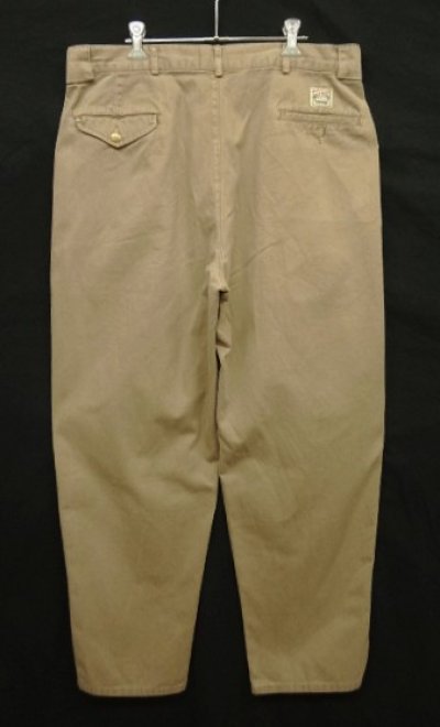 画像3: 90'S RALPH LAUREN "ボックスロゴ" ツープリーツ チノパンツ タン (VINTAGE)