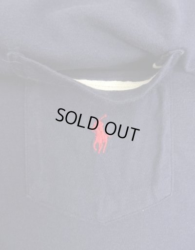 画像3: 90'S RALPH LAUREN シングルステッチ 耳付きポケット 半袖 Tシャツ ネイビー USA製 (VINTAGE)