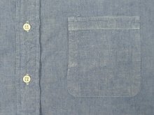 他の写真2: 90'S RRL 初期 三ツ星タグ シャンブレー マチ付き バンドカラーシャツ ブルー (VINTAGE)