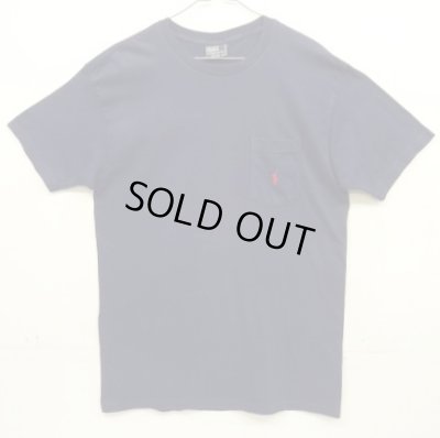 画像1: 90'S RALPH LAUREN シングルステッチ 耳付きポケット 半袖 Tシャツ ネイビー USA製 (VINTAGE)