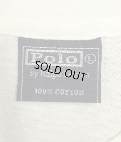 画像2: 90'S RALPH LAUREN シングルステッチ 裾ロゴ 半袖 Tシャツ ホワイト USA製 (VINTAGE)