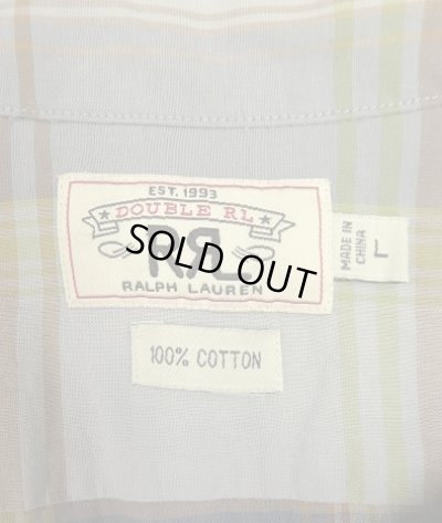 画像2: 00'S RRL 白タグ マドラスチェック 長袖 オープンカラーシャツ (VINTAGE)