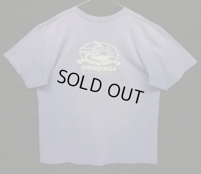 画像1: 90'S PATAGONIA "BENEFICIAL T'S" バックプリント 半袖 Tシャツ フェードブルー USA製 (VINTAGE)